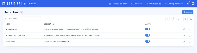 Tags client