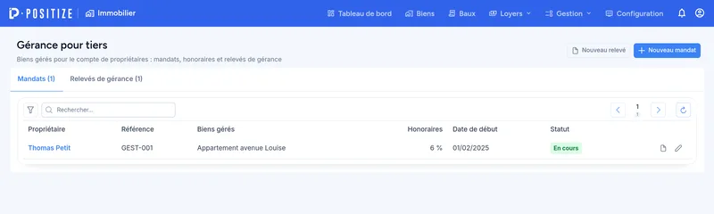 Mandats de gérance
